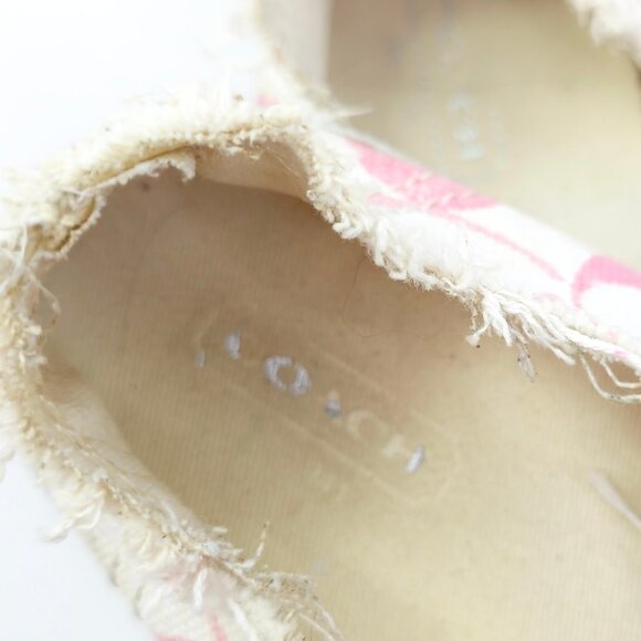 Women's Coach Pink & Cream Monogram Canvas Sneakers - Picture 6 of 7